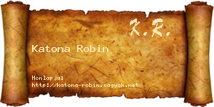 Katona Robin névjegykártya